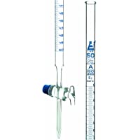 Clase A - Burta de borosilicato de 50 ml- graduaciones de 0-1 ml- tolerancia de 0-05 ml- llave de cristal (lisa) - 77-5…